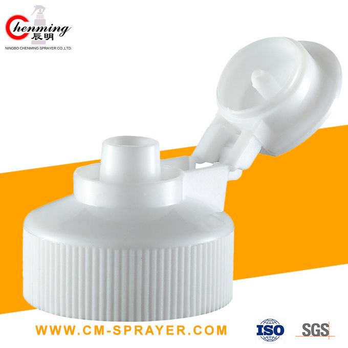 38-400 24/410 Beyaz Flip Top Caps Çocuk Dayanıklı 24mm 38mm İplik Yuvarlak Nervürlü Etek Menteşeli 0
