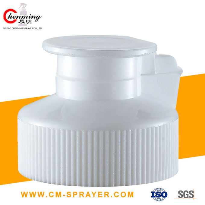 38-400 24/410 Beyaz Flip Top Caps Çocuk Dayanıklı 24mm 38mm İplik Yuvarlak Nervürlü Etek Menteşeli 1
